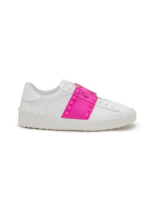 Main View - Click To Enlarge - VALENTINO GARAVANI - Rockstud Low Top Lace Up Sneakers