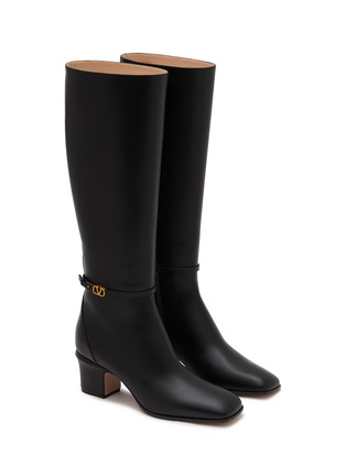 Detail View - Click To Enlarge - VALENTINO GARAVANI - 60 VLogo Ankle Strap Tall Boots