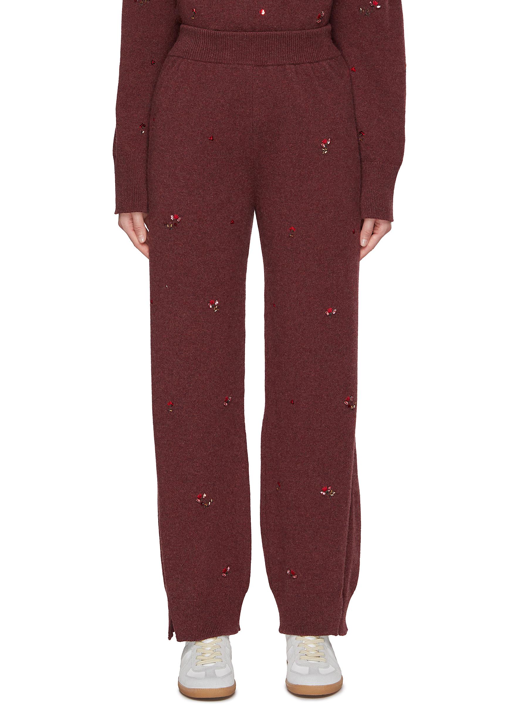 Cashmere Embroidered Pants