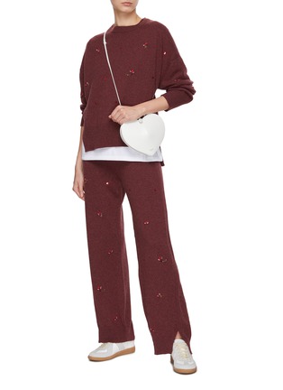 Figure View - Click To Enlarge - BARRIE - Cashmere Embroidered Pants