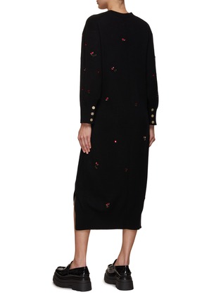 Back View - Click To Enlarge - BARRIE - Flower Embroidered Midi Dress