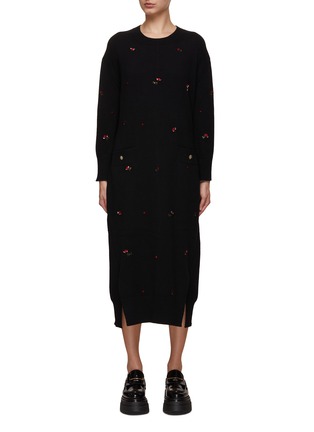 Main View - Click To Enlarge - BARRIE - Flower Embroidered Midi Dress