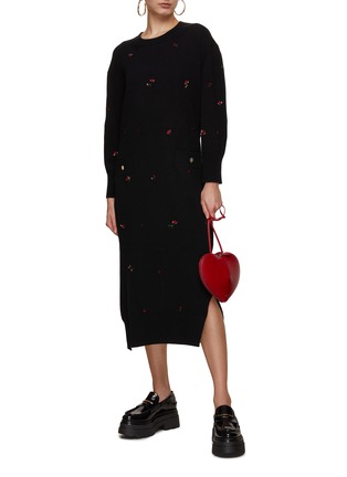 Figure View - Click To Enlarge - BARRIE - Flower Embroidered Midi Dress