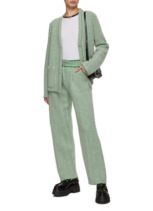 Figure View - Click To Enlarge - BARRIE - Chevron Knit Pants