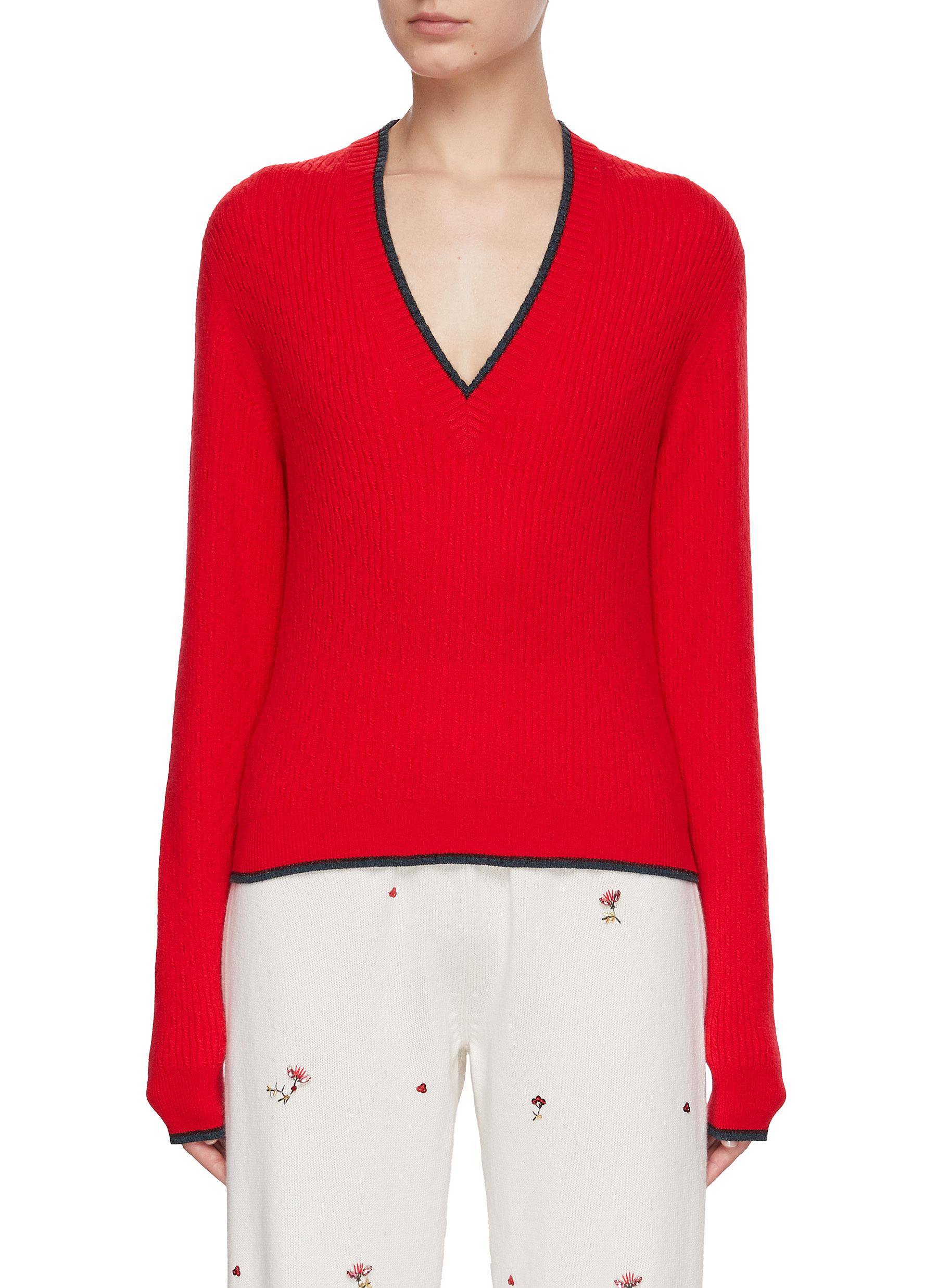 Cashmere Blend V-Neck Sweater