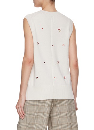 Back View - Click To Enlarge - BARRIE - Cashmere Embroidered Vest