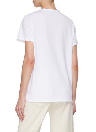 Back View - Click To Enlarge - BARRIE - Cashmere Emblem Cotton T-Shirt