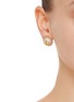 Figure View - Click To Enlarge - VALENTINO GARAVANI - VLogo Resin Pearl Rhinestone Metal Stud Earrings