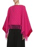 Front View - Click To Enlarge - VALENTINO GARAVANI - Wool Cashmere Blend Toile Iconographe Poncho