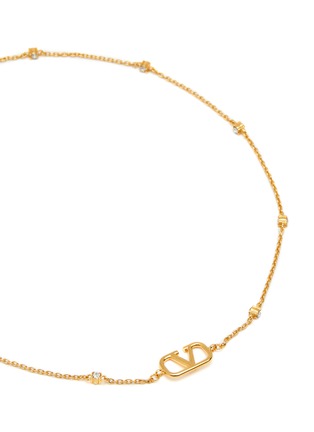 Detail View - Click To Enlarge - VALENTINO GARAVANI - Mini VLogo Charm Necklace