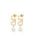 Main View - Click To Enlarge - VALENTINO GARAVANI - VLogo Pearl Gold Toned Earrings