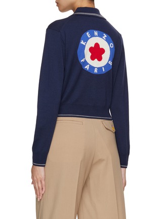 Back View - Click To Enlarge - KENZO - Polo Wool Knit Cardigan