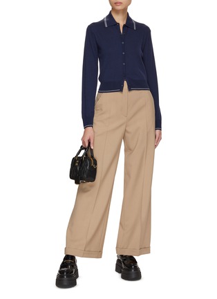 Figure View - Click To Enlarge - KENZO - Polo Wool Knit Cardigan