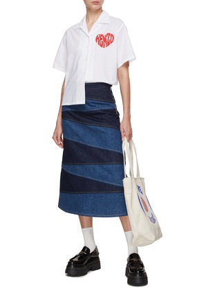 Figure View - Click To Enlarge - KENZO - Logo Heart Graphic Hawaiian Shirt