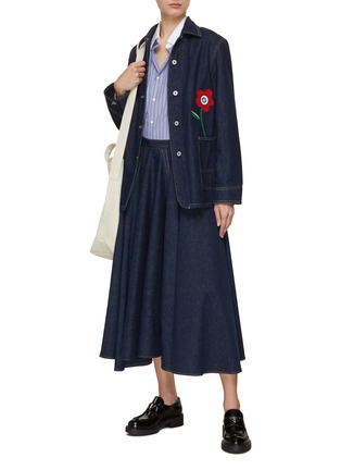 Figure View - Click To Enlarge - KENZO - Vivienne Embroidered Workwear Jacket