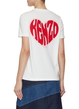 Back View - Click To Enlarge - KENZO - Logo hearts Graphic T-Shirt