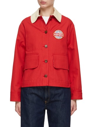 Main View - Click To Enlarge - KENZO - Logo Embroidered Patch Travel Jacket