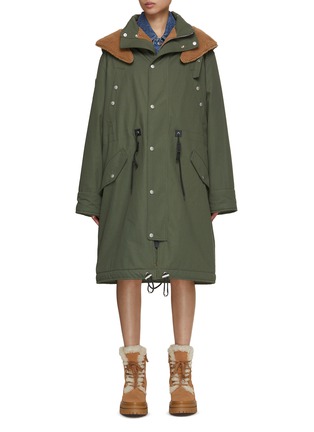 Main View - Click To Enlarge - KENZO - Logo Patch Hooded Parka Coat