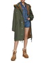 Figure View - Click To Enlarge - KENZO - Logo Patch Hooded Parka Coat