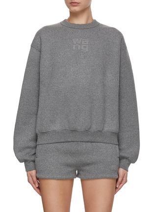Main View - Click To Enlarge - T BY ALEXANDER WANG - Glitter Puff Logo Print Sweatshirt