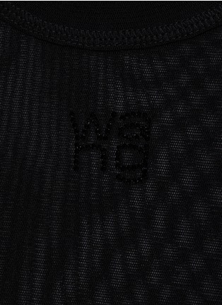  - T BY ALEXANDER WANG - Rhinestone Logo Mesh T-Shirt