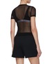 Back View - Click To Enlarge - T BY ALEXANDER WANG - Rhinestone Logo Mesh T-Shirt