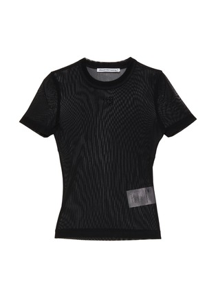 Main View - Click To Enlarge - T BY ALEXANDER WANG - Rhinestone Logo Mesh T-Shirt