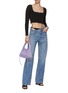 Figure View - Click To Enlarge - T BY ALEXANDER WANG - Rhinestone Embellished Logo Charm Top