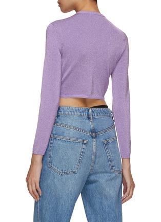 Back View - Click To Enlarge - T BY ALEXANDER WANG - Embossed Logo V-Neck Cardigan