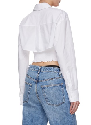 Back View - Click To Enlarge - T BY ALEXANDER WANG - Smocked Cami Overshirt Twinset