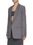 Detail View - Click To Enlarge - ALEXANDERWANG - Oversized Notch Lapel Shirt Blazer