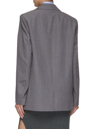 Back View - Click To Enlarge - ALEXANDERWANG - Oversized Notch Lapel Shirt Blazer