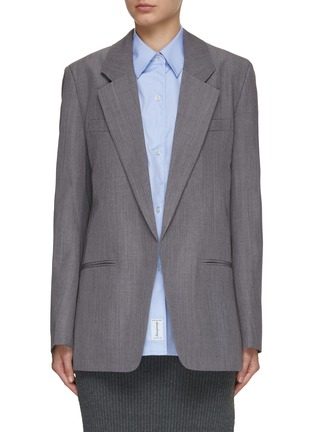 Main View - Click To Enlarge - ALEXANDERWANG - Oversized Notch Lapel Shirt Blazer