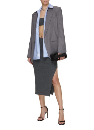 Figure View - Click To Enlarge - ALEXANDERWANG - Oversized Notch Lapel Shirt Blazer