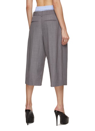 Back View - Click To Enlarge - ALEXANDER WANG - Tailored Culotte With Layered Boxer