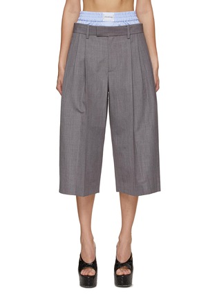 Main View - Click To Enlarge - ALEXANDER WANG - Tailored Culotte With Layered Boxer