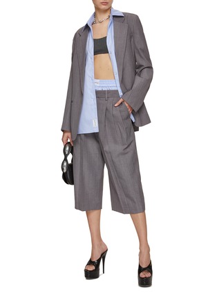 Figure View - Click To Enlarge - ALEXANDER WANG - Tailored Culotte With Layered Boxer