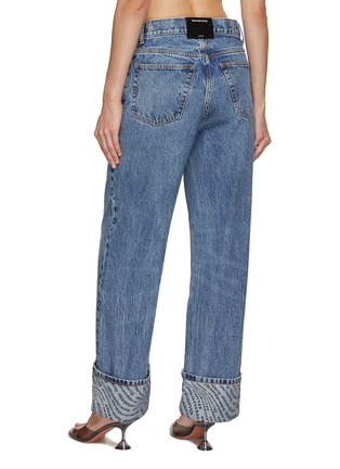 Back View - Click To Enlarge - ALEXANDERWANG - Wide Leg Printed Cuff Jeans