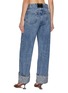 Back View - Click To Enlarge - ALEXANDERWANG - Wide Leg Printed Cuff Jeans