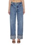 Main View - Click To Enlarge - ALEXANDERWANG - Wide Leg Printed Cuff Jeans