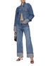 Figure View - Click To Enlarge - ALEXANDERWANG - Wide Leg Printed Cuff Jeans
