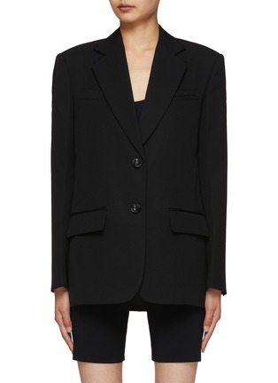 Main View - Click To Enlarge - ALEXANDERWANG - Single Breasted Notch Lapel Boxy Blazer