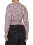 Back View - Click To Enlarge - MISBHV - Argyle Logo Motif Knit Cardigan