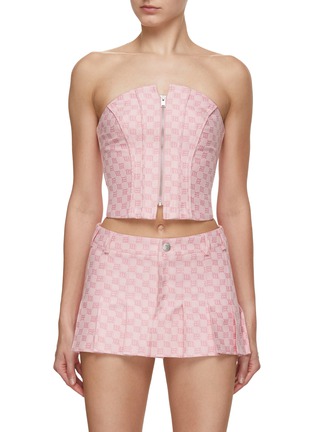 Main View - Click To Enlarge - MISBHV - Monogram Jacquard Corset Top