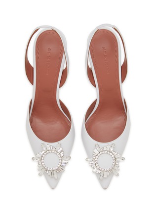 Detail View - Click To Enlarge - AMINA MUADDI - Begum 95 Leather Slingback Pumps