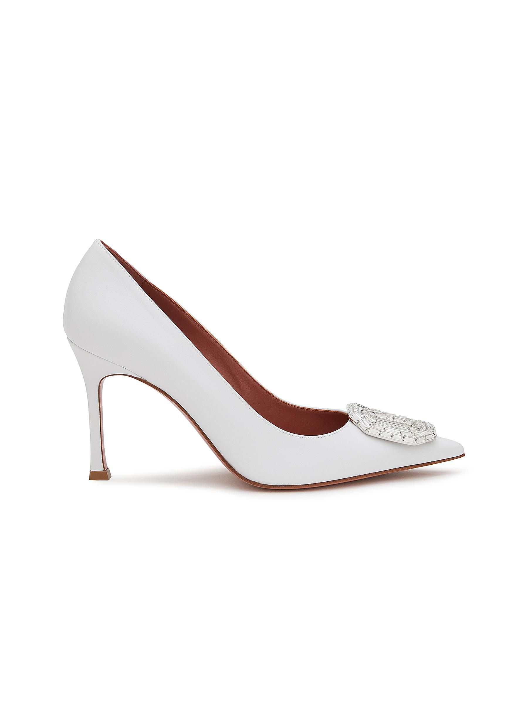 Leather pumps hot sale white