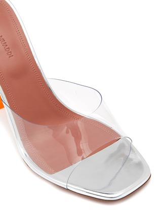 Detail View - Click To Enlarge - AMINA MUADDI - Lupita 95 PVC Heeled Sandals