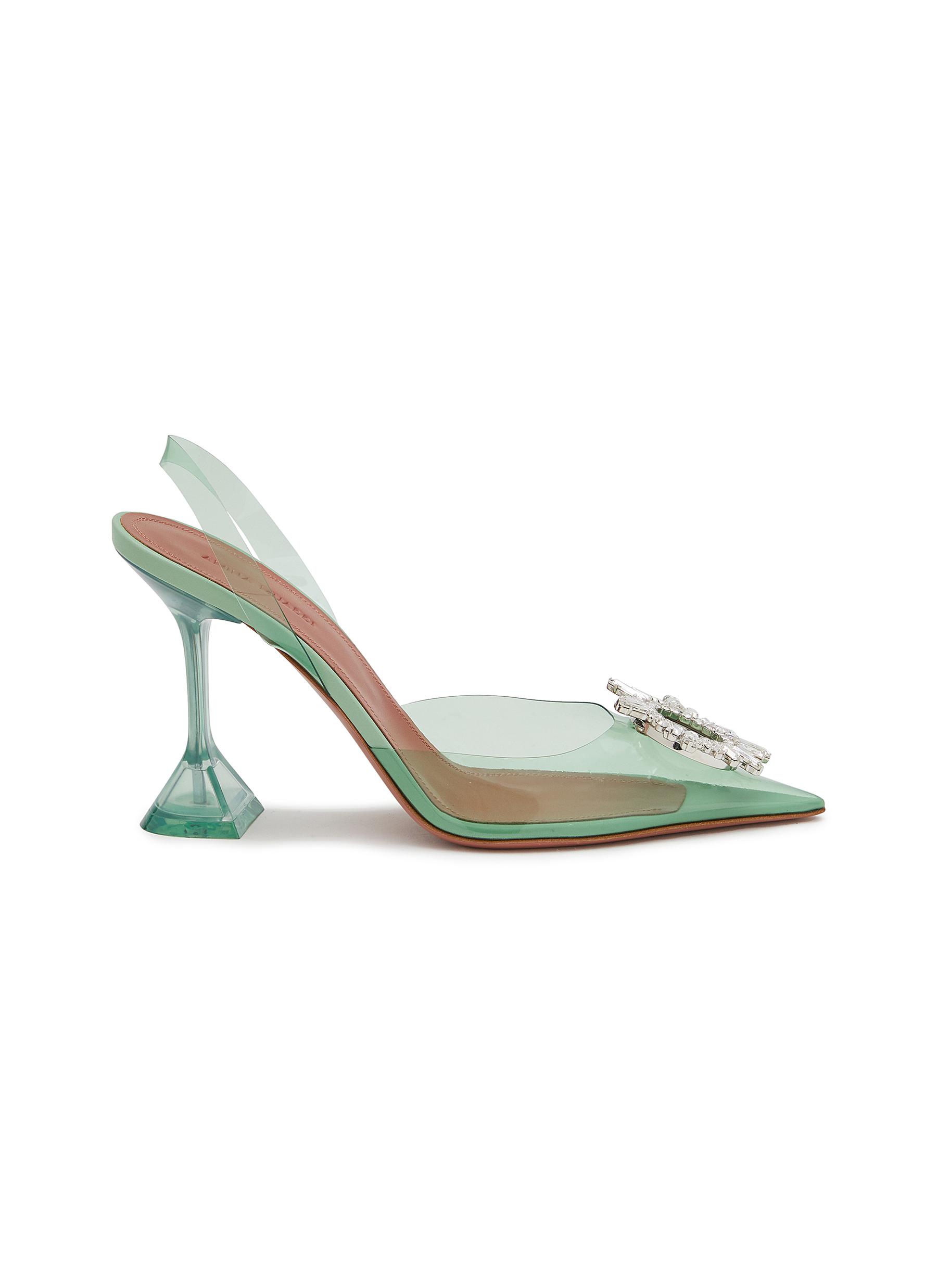 AMINA MUADDI Begum 95 PVC Slingback Pumps GREEN Women Lane