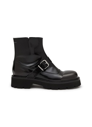 MM6 MAISON MARGIELA | Buckled Leather Ankle Boots | Women | Lane Crawford