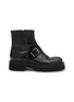 Main View - Click To Enlarge - MM6 MAISON MARGIELA - Buckled Leather Ankle Boots